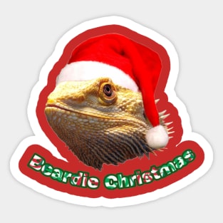 Beardie Christmas Sticker